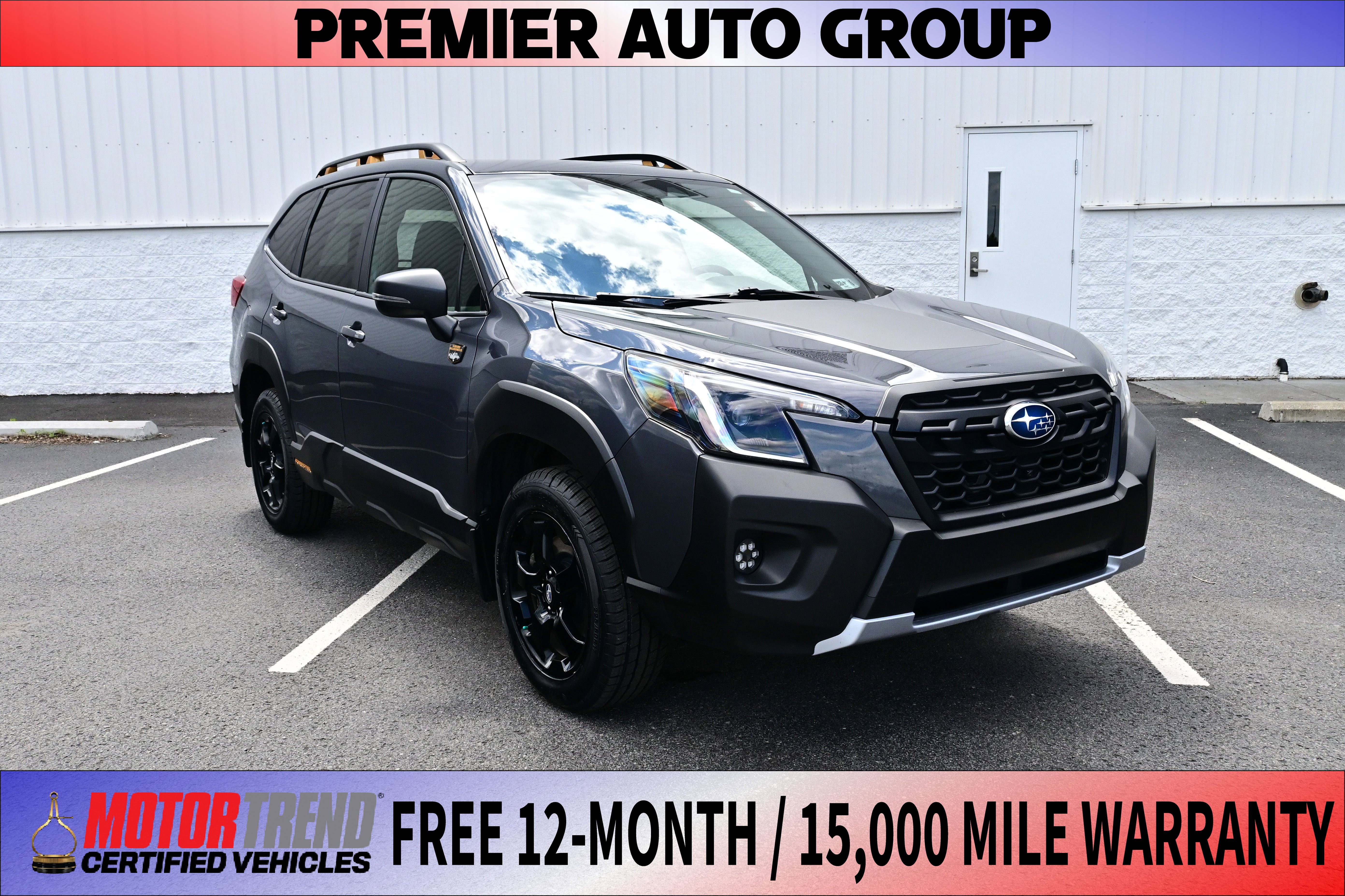 2024 Subaru Forester Wilderness in Magnetite Gray Metallic — front three-quarter view